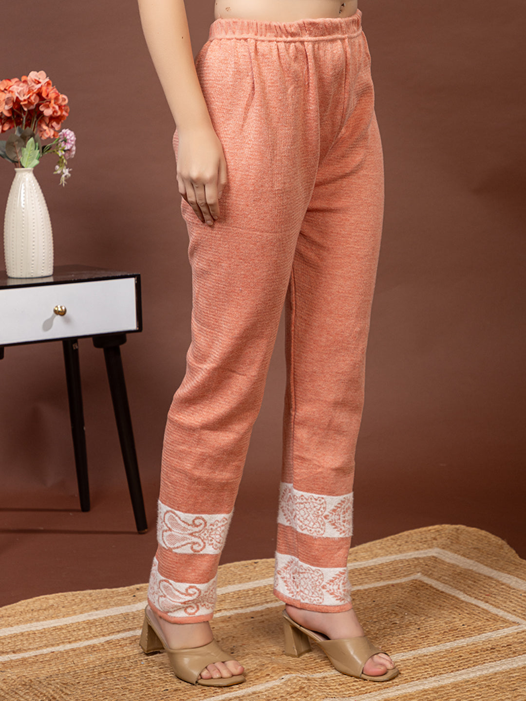 TYSORT Winter Woolen Anarkali Kurta Plazo Set for Womens| Warm Casual Ethnic Wear